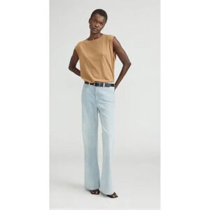 NWT Everlane The High Rise Flare Jean Fog Light Wash 70's Size 28, MSRP $138